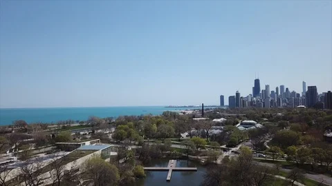 Chicago Drone Stock Footage 89550622