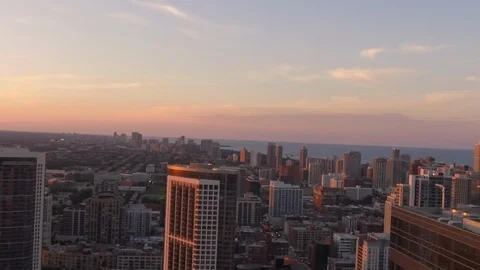 CHICAGO DRONE SKYLINE 스톡 동영상 95945505
