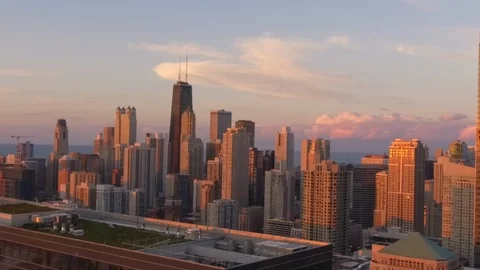 CHICAGO DRONE SKYSCRAPERS Video stock 95945719