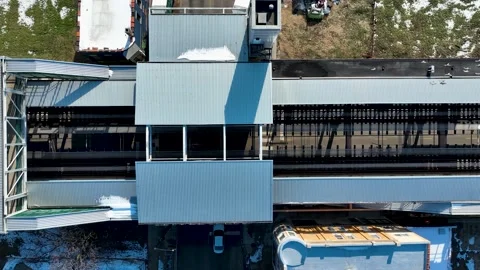 Chicago Drone: West Side CTA Green Line "L" Train Tracks, Garfield Park 4K Stock Footage 327820084