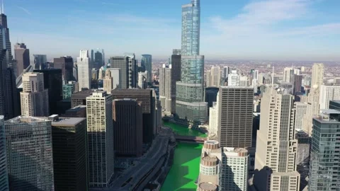 Chicago During Saint Patricks Day Stock Footage 152050861