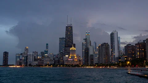 Chicago Dusk Timelapse Vidéo 247209630