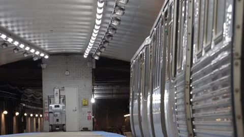 Chicago El Train Blue Line Ohare Airport Stock Footage 243121926