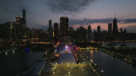 Chicago Evening 3 Stock Footage 276903347