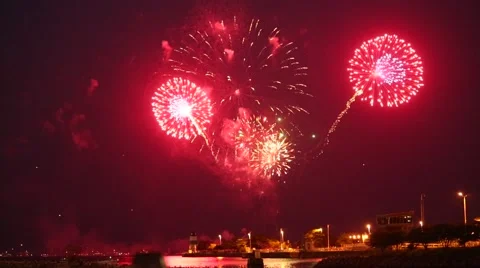 Chicago fireworks Stock Footage 53896387