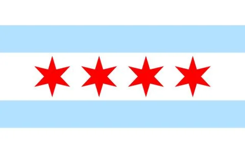 Chicago flag icon Stock Illustration