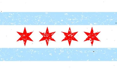 Chicago flag Stock Illustration