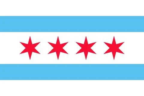Chicago - flag Stock Illustration
