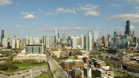 Chicago Flag Interchange Sub 01 Stock Footage 107501357