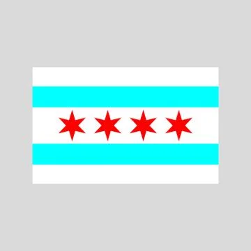 Chicago flag vector Stock Illustration