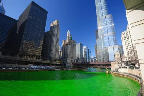 Chicago green river Stock Photos