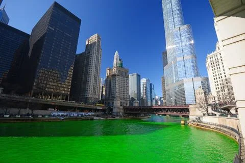 Chicago green river Stock Photos