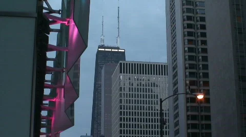 Chicago hancock building BCS4-34 Stock Footage