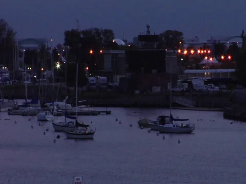 Chicago Harbor Before Dawn Видео 34260478