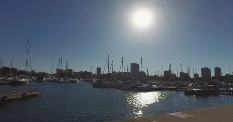Chicago Harbor Stock Footage 81874372