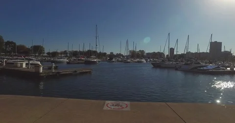 Chicago Harbor Stock Footage 81874454