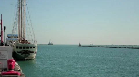 Chicago harbour Stock Footage 41307897