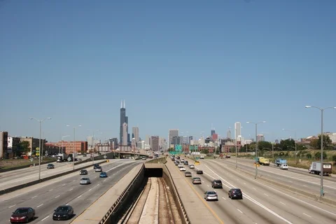 Chicago highway, Timelapse Stock Footage 112764123