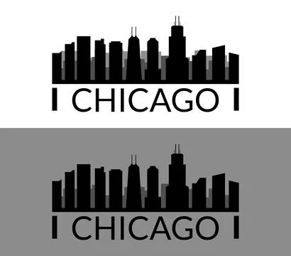 Chicago icon illustrated in vector on white background Illustrazione stock