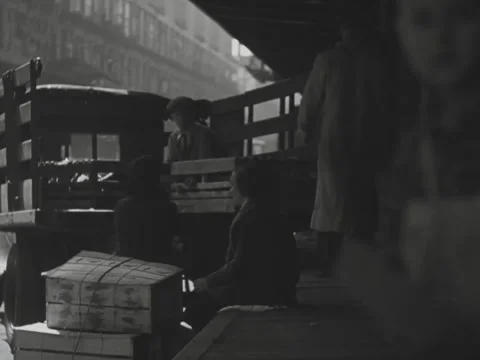 Chicago, IL - 1930s: activity at loading dock Stock Footage 231825161