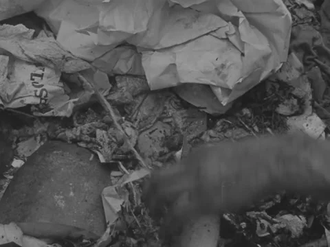 Chicago, IL - 1930s: Picking through food waste Stock Footage 231825314