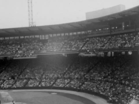 Chicago, IL - 8/29/57: Crowd at Comiskey Park Stock Footage 233120317