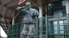 Harry Caray Statue @ Wrigley Field - B&W - Made and Curated