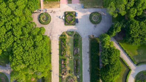 Chicago, Illinois, USA -19 JUN 2023 : Aerial view of Grant Park, South Rose.. Stock Footage 324776950