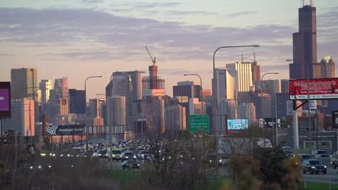 Chicago Kennedy Expressway 스톡 동영상 277674863