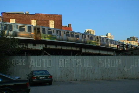 Chicago L Train 01 Stock Footage 491245