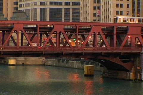 Chicago L Train 08 Stock Footage 491252
