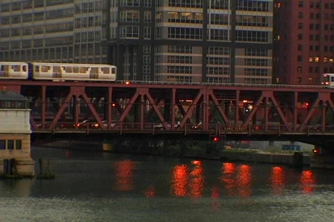 Chicago L Train 09 Stock Footage 491253