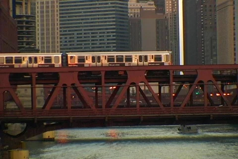 Chicago L Train 10 Stock Footage 491256