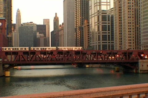 Chicago L Train 11 Stock Footage 491258
