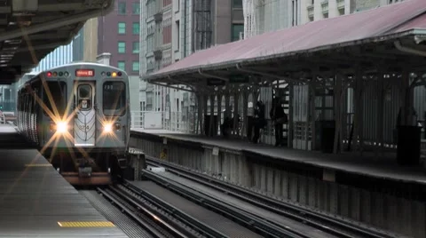 Chicago 'L' Train Stock Footage 7742222