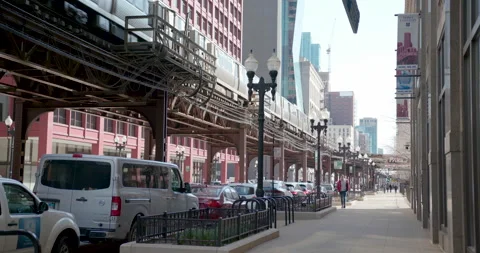 Chicago L train Stock Footage 239102921