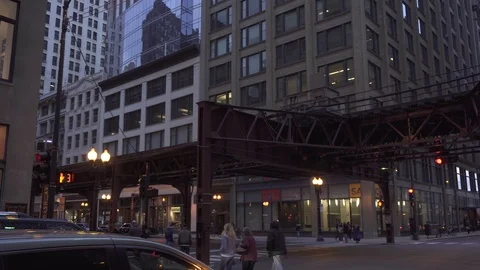 Chicago L Train Subway Stock Footage 89941302