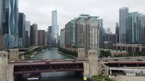 CHICAGO-LAKESHORE DR at RIVER PAN NORTH Stock Footage 247459178