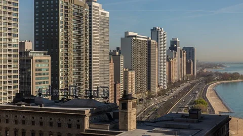 Chicago Lakeshore Dr TImelapse Vidéo 113015126
