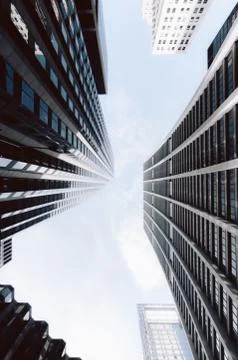 Chicago look up 库存照片