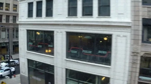 Chicago Loop Elevated L Train - View from Window - Part 4 Stock Footage 49924838