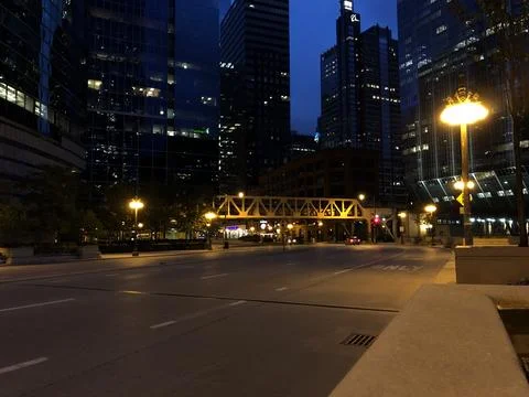 Chicago Loop at Night Stock Photos