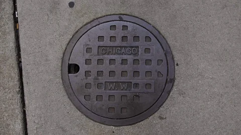 Chicago Manhole 4k Stock Footage 97199900