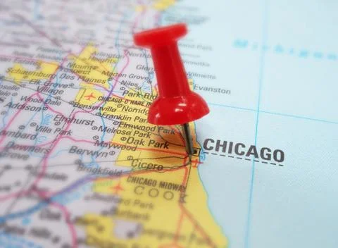 Chicago map Foto stock