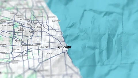 Chicago Map USA, Slider Shot Stock Footage 293511519
