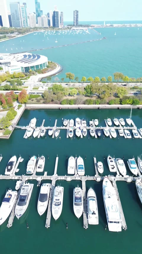 Chicago marina Video stock 309558249