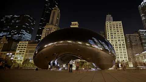 Chicago milenium park time lapse Stock Footage