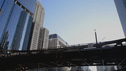 Chicago Modern Architecture In The Loop River View Stock Footage 116451312