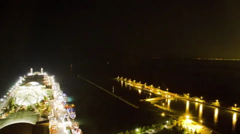 Chicago Navy Pier with Fireworks Stock Footage 63661967