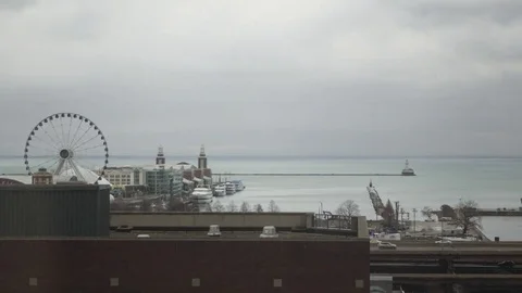 Chicago Navy Pier Timelapse Stock Footage 74504788